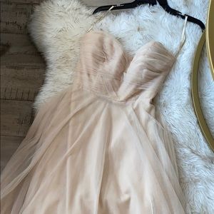 Strapless chiffon Jenny Yoo bridesmaid dress